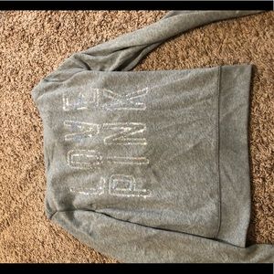 Grey Victoria Secret Pink Zipper Hoodie